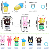 18Pcs Style Aniaml Cactus Silicone Knitting Needle Stopper AJEW-SC0002-35-2