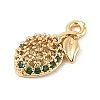 Brass Micro Pave Cubic Zirconia Pendants KK-R219-36E-G-2