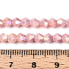 Anti-Tarnish Electroplate Bicone Glass Beads Strands EGLA-T021-4mm-16-05-4