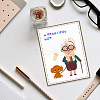 Grandma with Dog Carbon Steel Cutting Dies Stencils DIY-WH0309-2024-3