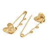 Radiant Heart 304 Stainless Steel Safety Pins Brooch Findings SA-CBA098D-15C-G02-2
