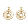 Brass Micro Pave Cubic Zirconia Pendants KK-U070-02F-G-1