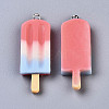 Rainbow Resin Pendants X-CRES-S359-30C-3