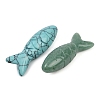 Synthetic Turquoise & Natural Rose Quartz & Tiger Eye & Obsidian & Green Aventurine Carved Pendants G-B152-01A-2