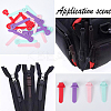 24Pcs 4 Colors PVC Zipper Pull Tabs PVC-GF0001-02A-01-4