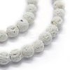 Synthetic Lava Rock Round Beads Strands G-E508-04-10mm-1-3