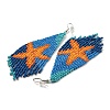 Boho Summper Beach Seed Bead Sea Animal Tassel Earrings LS-EJEW-Q380-02A-2