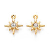 304 Stainless Steel Rhinestone Charms STAS-N110-42G-1