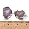 Raw Rough Natural Dyed Quartz Crystal Links Connector Charms G-K189-04S-03-3