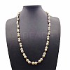 Imitation Pink Pearl with Ring Micro Pave Cubic Zircoia Necklaces VH6492-1-1