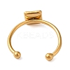 Ion Plating(IP) 304 Stainless Steel Open Cuff Ring Components STAS-I306-03G-3