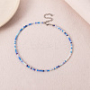 Bohemian Styles Faceted Round Glass Seed Beaded Necklaces for Women WGF25DA-02-1