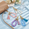 4Pcs CCB Plastic & Acrylic Pendant Decoration HJEW-GO00098-4