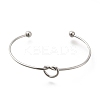 Non-Tarnish 304 Stainless Steel Knot Cuff Bangles for Women LS-BJEW-M233-04P-2