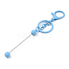 Spray Painted Alloy Bar Beadable Keychain for Jewelry Making DIY Crafts KEYC-A011-02K-2