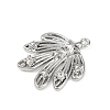 Brass Pave Clear Cubic Zirconia Pendants KK-L238-30P-2