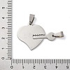 201 Stainless Steel Pendants STAS-Q342-52P-3