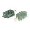 Natural Green Aventurine Pendants KK-CBAF9BC-20G-10-2