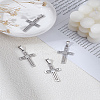 4Pcs 201 Stainless Steel Cross Pendants STAS-LP0002-83-1