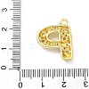 Brass Micro Pave Clear Cubic Zirconia Pendants KK-I476-02G-P-3