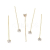 Brass Micro Pave Clear Cubic Zirconia Head Pins KK-M306-09G-03-2