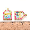 304 Stainless Steel Enamel Pendants X1-STAS-T068-18B-3