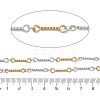 Two Tone 304 Stainless Steel Twist Bar Link Chains CHS-G050-05GP-2