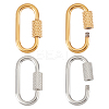 Unicraftale 4Pcs 2 Colors Ion Plating(IP) 304 Stainless Steel Screw Carabiner Lock Charms STAS-UN0045-33-1