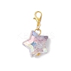 Acrylic Star Pendant Decorations HJEW-JM03385-4