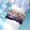 12 Constellation Natural Mixed Gemstone Chip Beaded Stretch Bracelets Sets for Women Men BJEW-JB10264-02-4