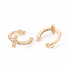 Brass Micro Pave Clear Cubic Zirconia Ear Cuff Findings KK-Q766-014-NF-3