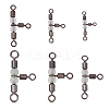 30Pcs 6 Styles 3 Way Cross-Line Barrel Fishing Swivels FIND-FH0010-07-1