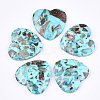 Assembled Synthetic Imperial Jasper and Turquoise Pendants G-S329-071A-1