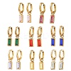 304 Stainless Steel Rectangle Hoop Earrings EJEW-I320-29G-4