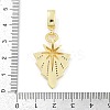 Brass Micro Pave Clear Cubic Zirconia Star European Dangle Charms KK-Z090-02G-3