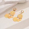 Vintage Brass Coin Tassel Hoop Earrings BH8763-1