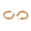 Texture 201 Stainless Steel Half Hoop Earrings for Women EJEW-G385-22G-2