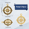 50Pcs Tibetan Style Alloy Pendants FIND-SC0020-97-2