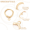 40Pcs Brass Huggie Hoop Earring Findings KK-UN0002-42-4