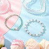 2Pcs Natural Green Aventurine & Rose Quartz Round Beaded Stretch Bracelets for Women BJEW-JB11926-1