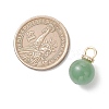 4Pcs 4 Styles Natural Amethyst & Green Aventurine & Rose Quartz & White Jade Pendants PALLOY-JF04936-3
