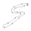 304 Stainless Steel Cable Chain Necklaces NJEW-L159-08C-P-2