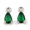 Brass Micro Pave Cubic Zirconia Pendants KK-K374-07P-2