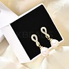 Natural Pearl Dangle Ear Studs EJEW-L099-01G-3