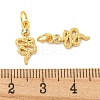 Rack Plating Brass Micro Pave Clear Cubic Zirconia Pendants KK-B093-02G-G-3