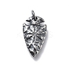 925 Sterling Silver Pendants with Jump Rings STER-R001-03S-03-1