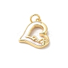 Brass Pave Natural White Shell Pendants KK-S522-08D-G-2