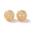 Brass Hollow Round Beads LS-KK-P226-12CG-2