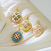Brass Enamel Locket Pendants KK-F923-02A-G-1