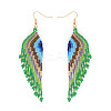Bohemian Handmade Glass Seed Beads Tassel Dangle Earrings CB9270-3-1
